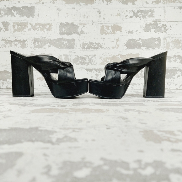 New Open Edit Kaia Black Knot Platform Sandal O349 - Picture 7 of 13